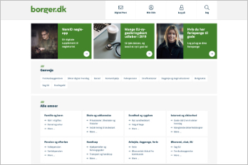 Skærmbillede af Borger.dk